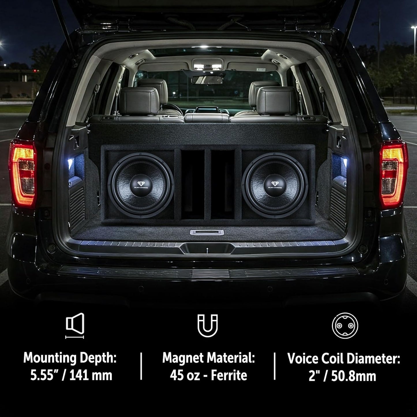 4Car Bass Starter: Subwoofer Black Diamond 12" (500W Max) Doble Bobina