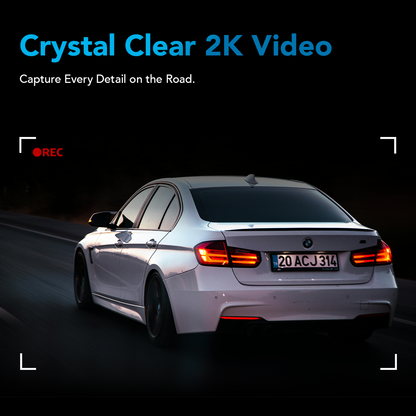 4Car Vision 2K: Dash Cam Inteligente con WiFi y Sensor-G