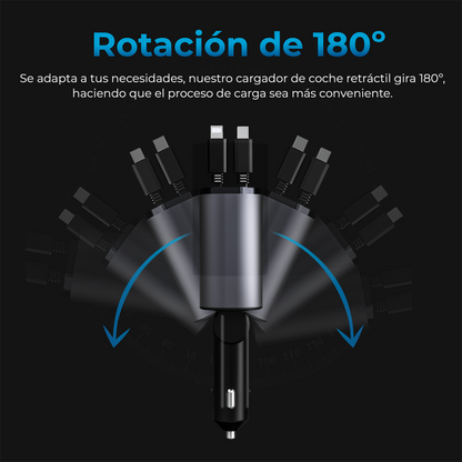 4Car PowerStation 4-en-1: Cargador Retráctil 100W Ultra Rápido