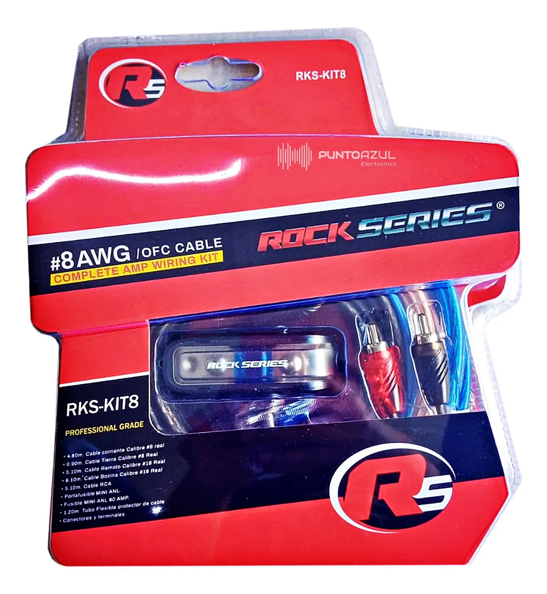 4Car Pro Connect: Kit de Instalación para Amplificador Calibre 8 (Rock Series)