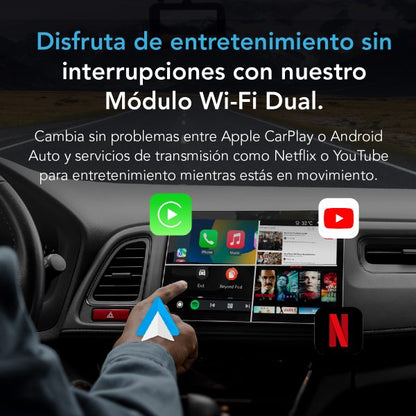 4Car SmartBox Lite 2.0: CarPlay & Android Auto Inalámbrico + Streaming