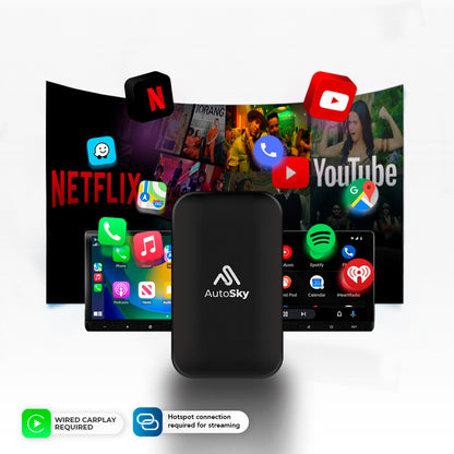 4Car SmartBox Lite 2.0: CarPlay & Android Auto Inalámbrico + Streaming