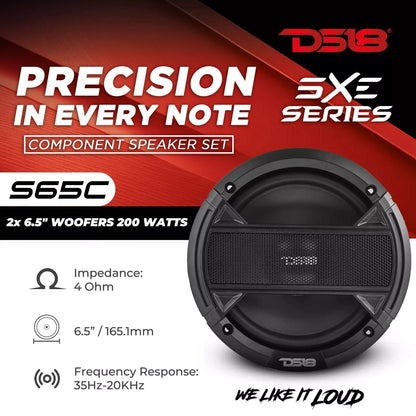 4Car Audio: Set de Componentes DS18 Select 6.5" (200W Max)
